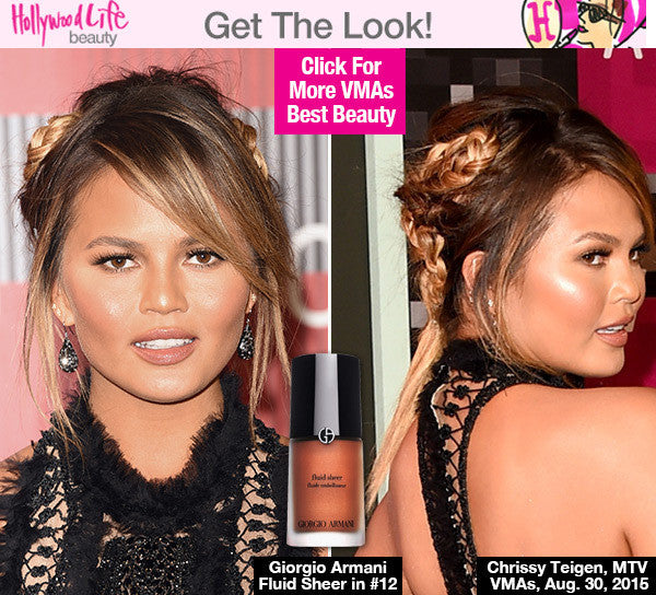 Hollywood Life: "Chrissy Teigen’s Bronzed Glow At The VMAs — Get The Exact How-To"