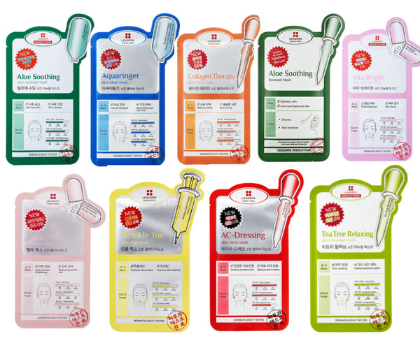 Insolution Renewal and Skin Clinic - 8 Face Sheet Masks Kit - + Free Headband