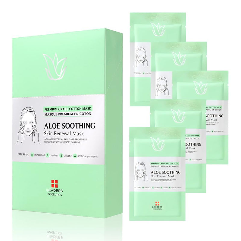 [Clearance Sale] Leaders Aloe Soothing Skin Renewal Mask - Expiration: OCT 17, 2025