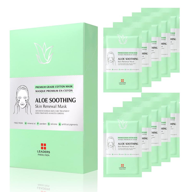 [Clearance Sale] Leaders Aloe Soothing Skin Renewal Mask - Expiration: OCT 17, 2025
