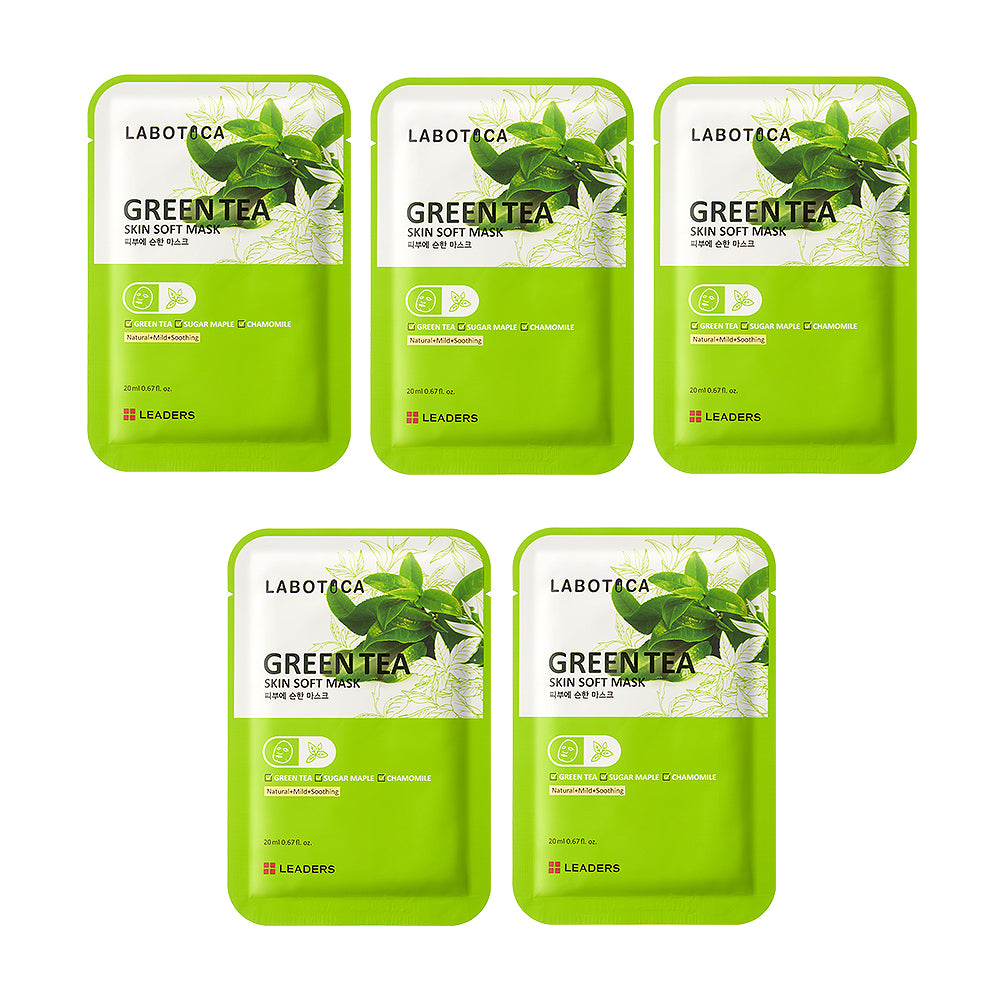 Leaders Labotica Green Tea Skin Soft Mask Leaders Cosmetics USA