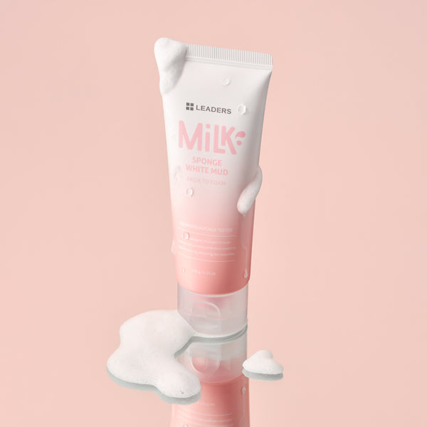 Leaders Milk Sponge White Mud Pack to Foam