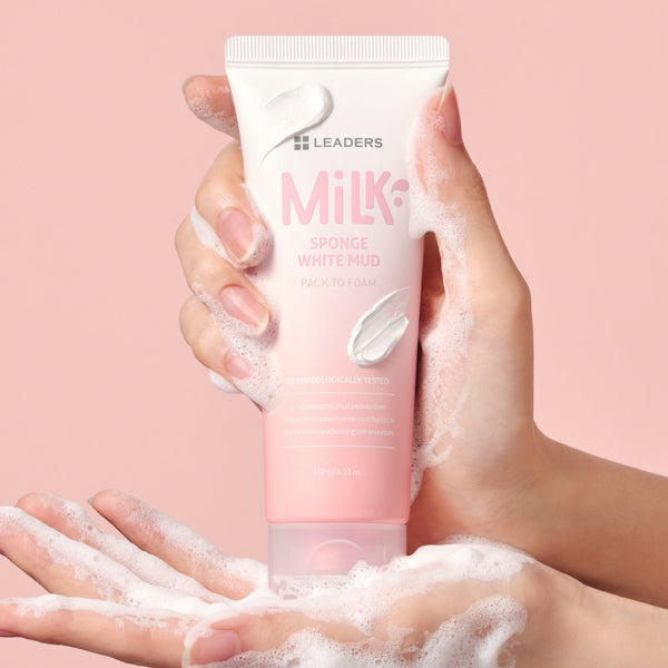 Leaders Milk Sponge White Mud Pack to Foam