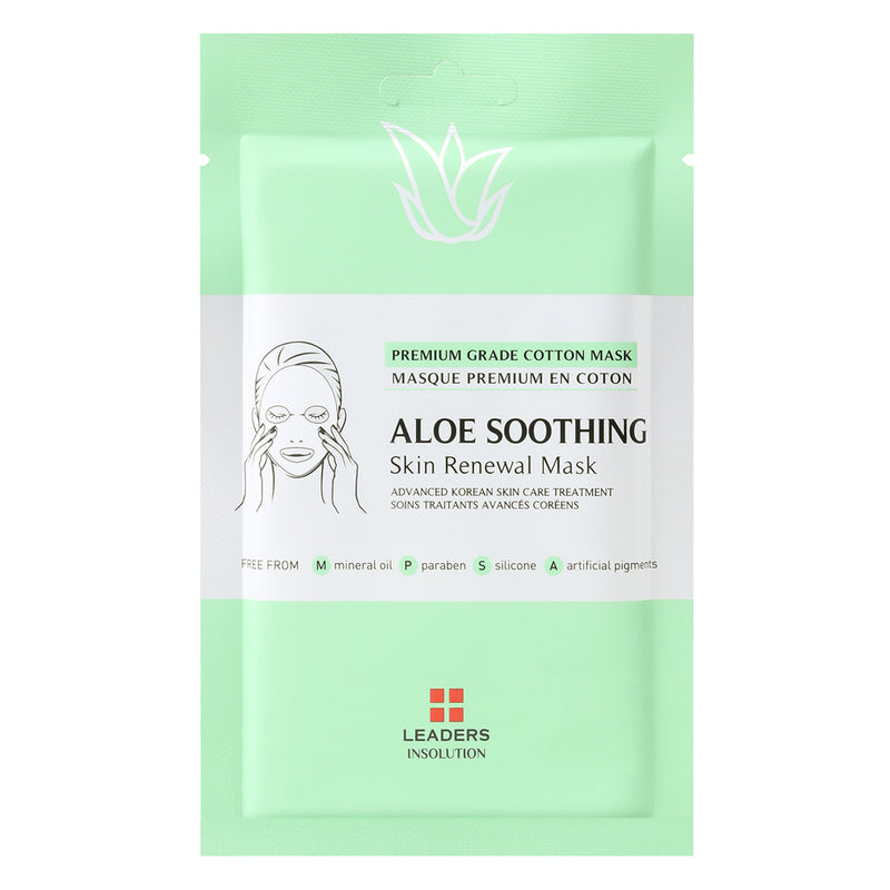 [Clearance Sale] Leaders Aloe Soothing Skin Renewal Mask - Expiration: OCT 17, 2025