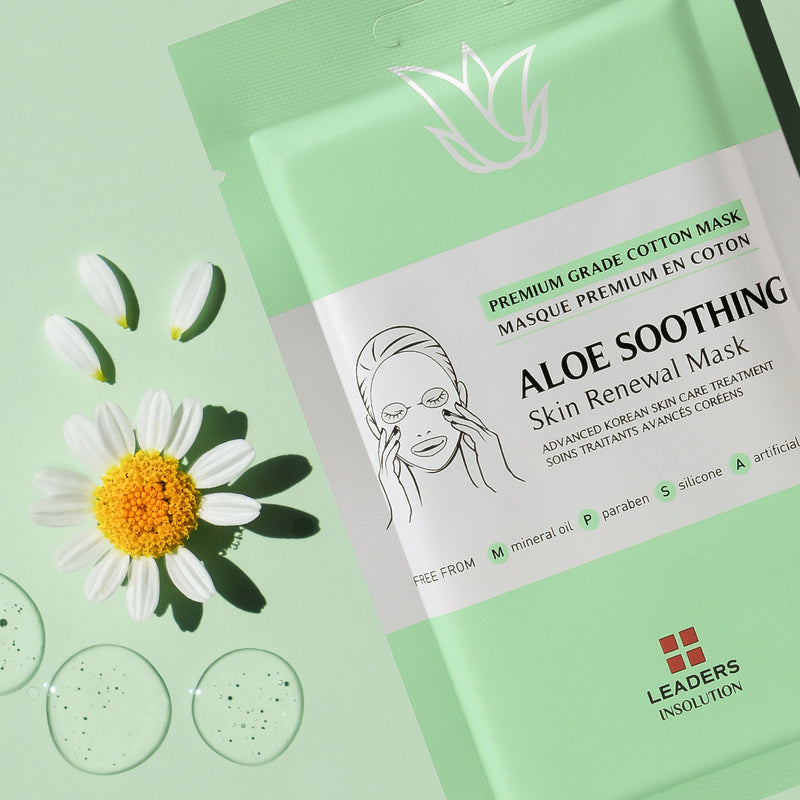 [Clearance Sale] Leaders Aloe Soothing Skin Renewal Mask - Expiration: OCT 17, 2025