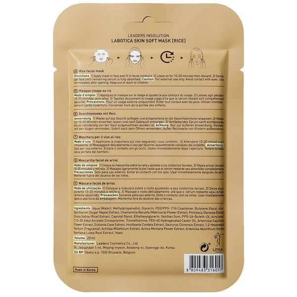 [Clearance Sale] Labotica Skin Soft Mask Rice - Expiration: AUG 30, 2025